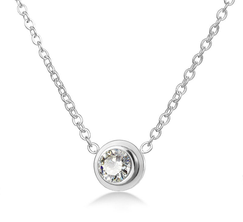 Dainty platinum deals necklace