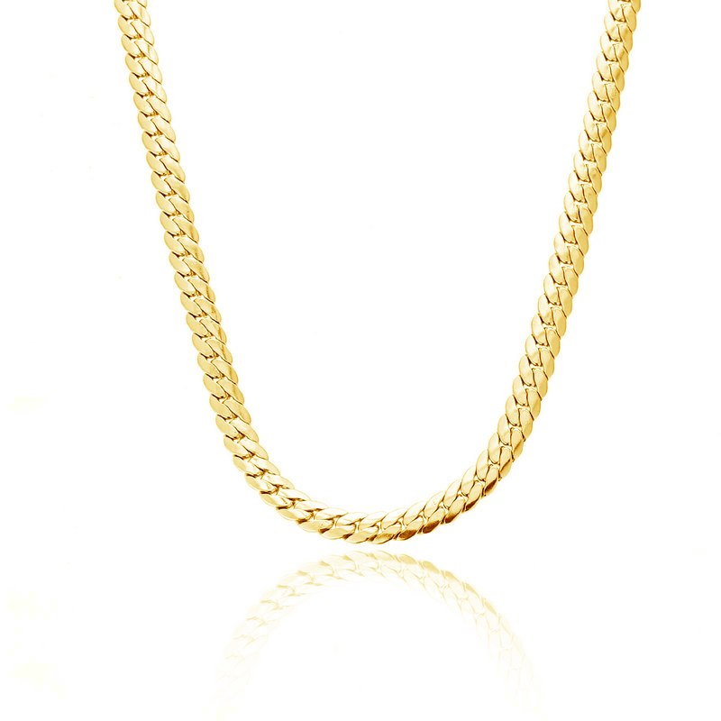 Men's Cuban Tight Curb Link Chain Necklace